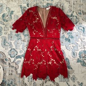 Astr The Label red romper